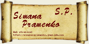 Simana Pramenko vizit kartica